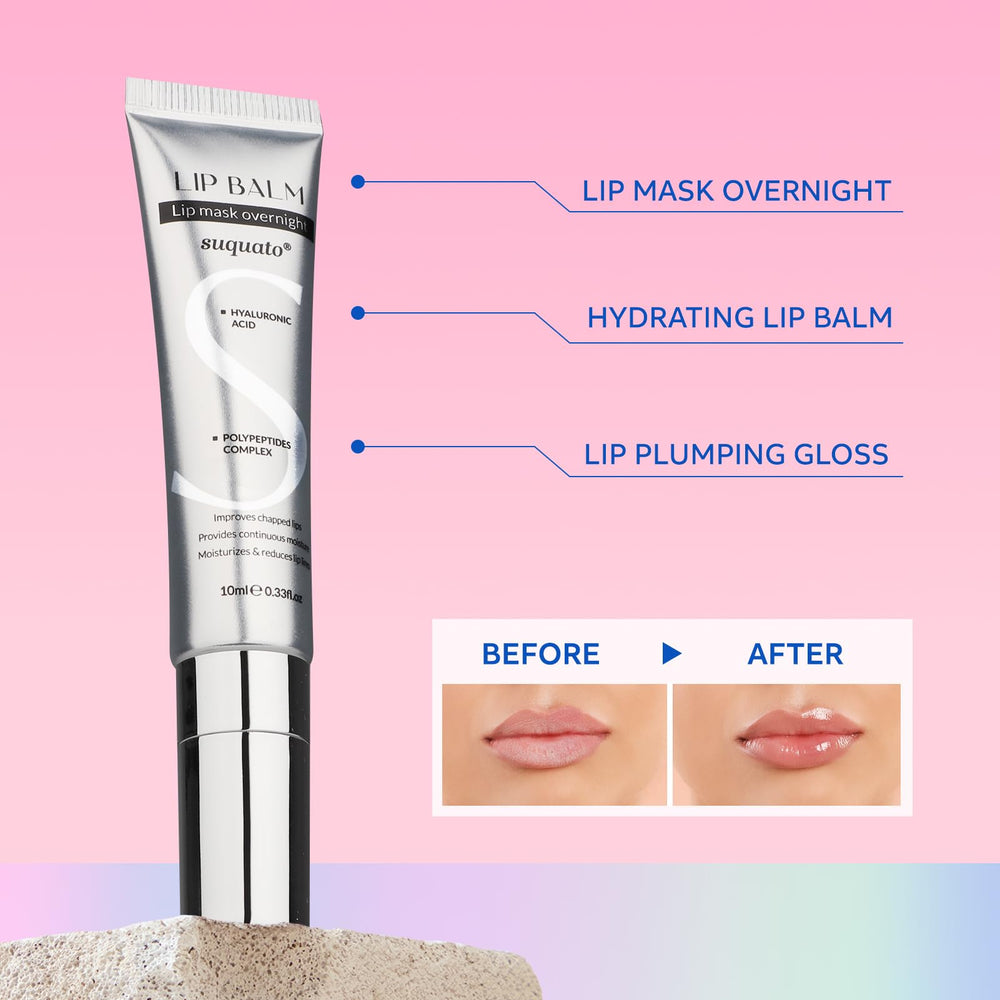 Suquato Labios mascarilla nocturna hidratante mini para labios suaves al despertar