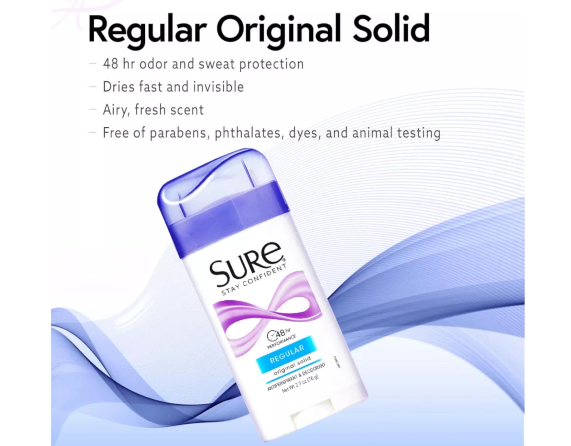 Sure cap close-up emphasizes travel-ready packaging for on-the-go protection.