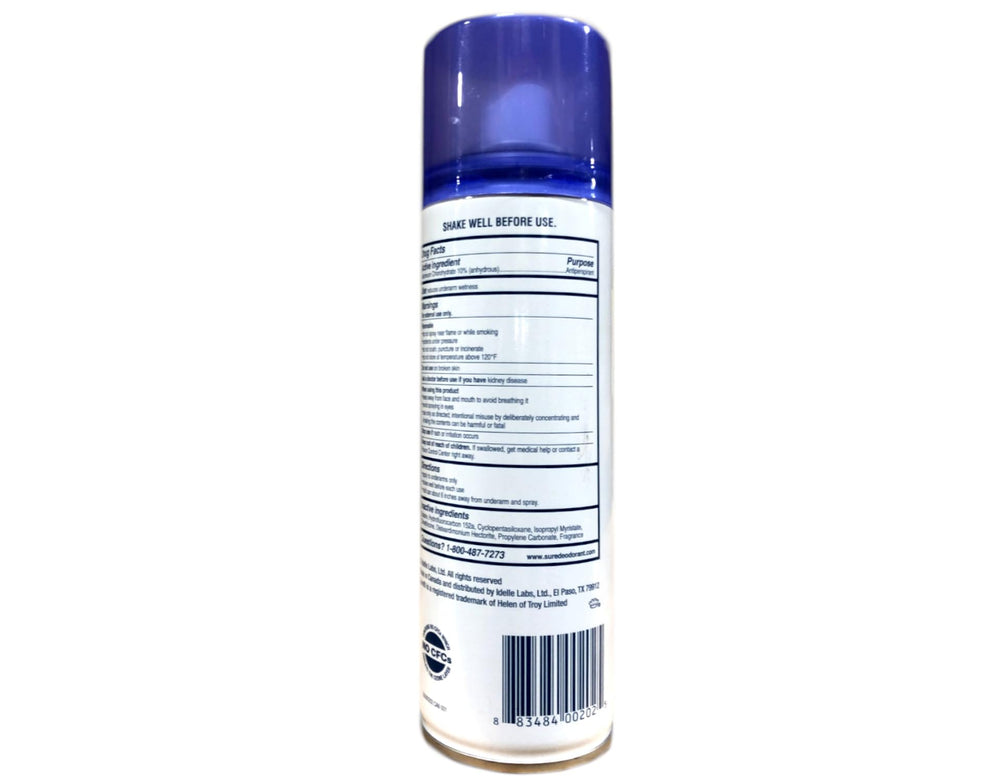 Sure AP Desodorante Regular, pulverizador ergonómico, manejo fácil durante el día.