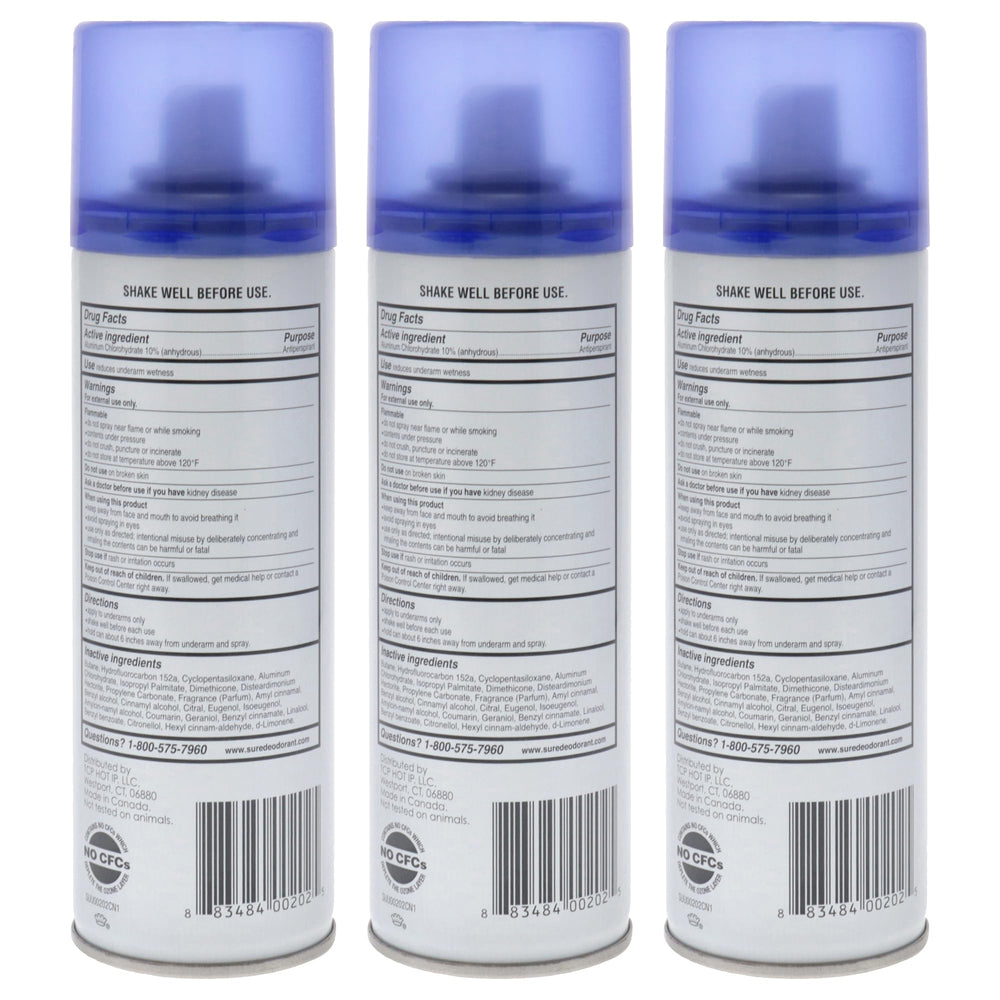 Sure desodorante en aerosol de aplicación rápida para uso diario