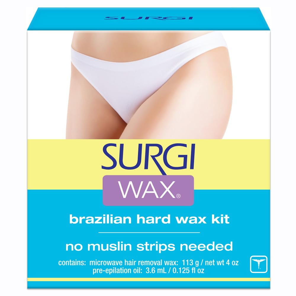 Surgiwax kit cera brasileña 4oz para depilación rápida y cómoda