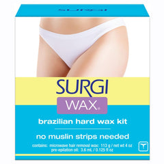 Surgiwax kit cera brasileña 4oz para depilación rápida y cómoda