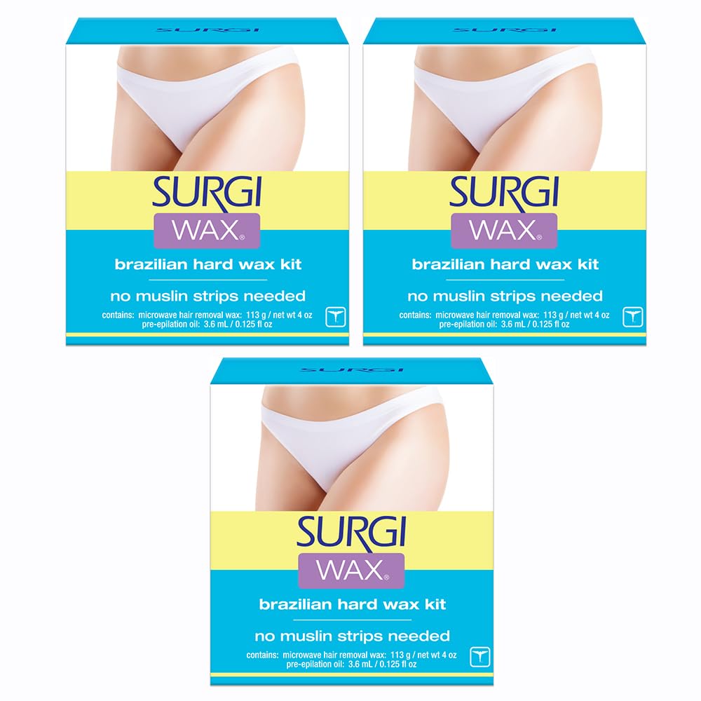 Surgiwax kit cera dura para zonas privadas, listo para depilación casera.