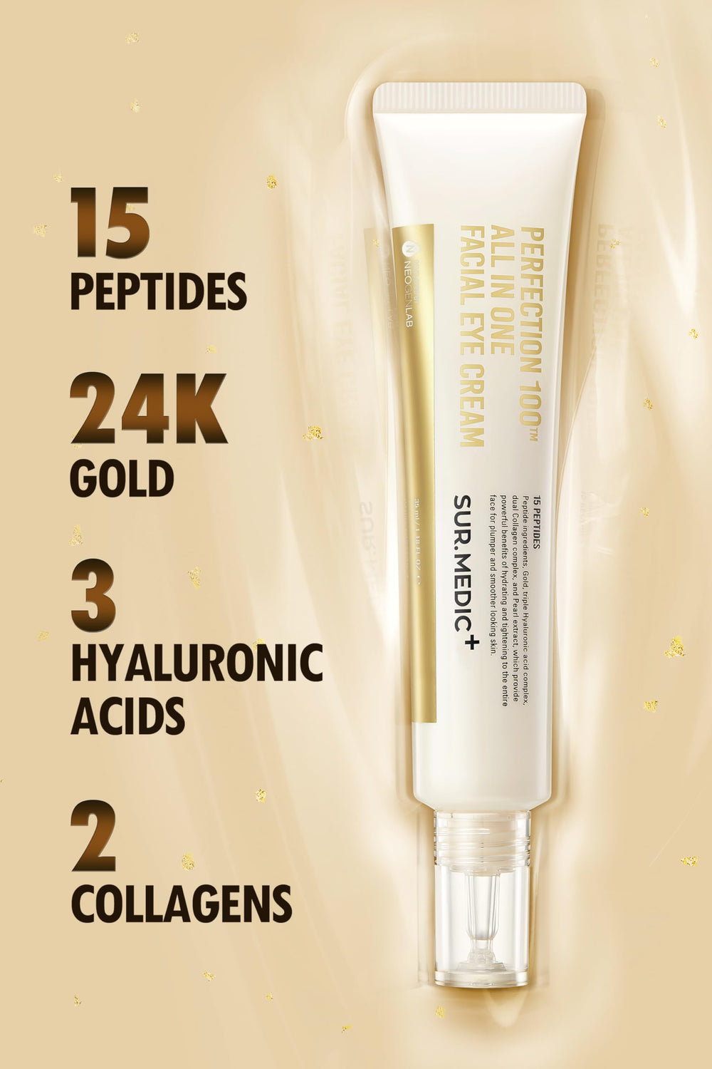 SUR.MEDIC+ 24K Gold Perfection – application visage pour peau nourrie et lumineuse