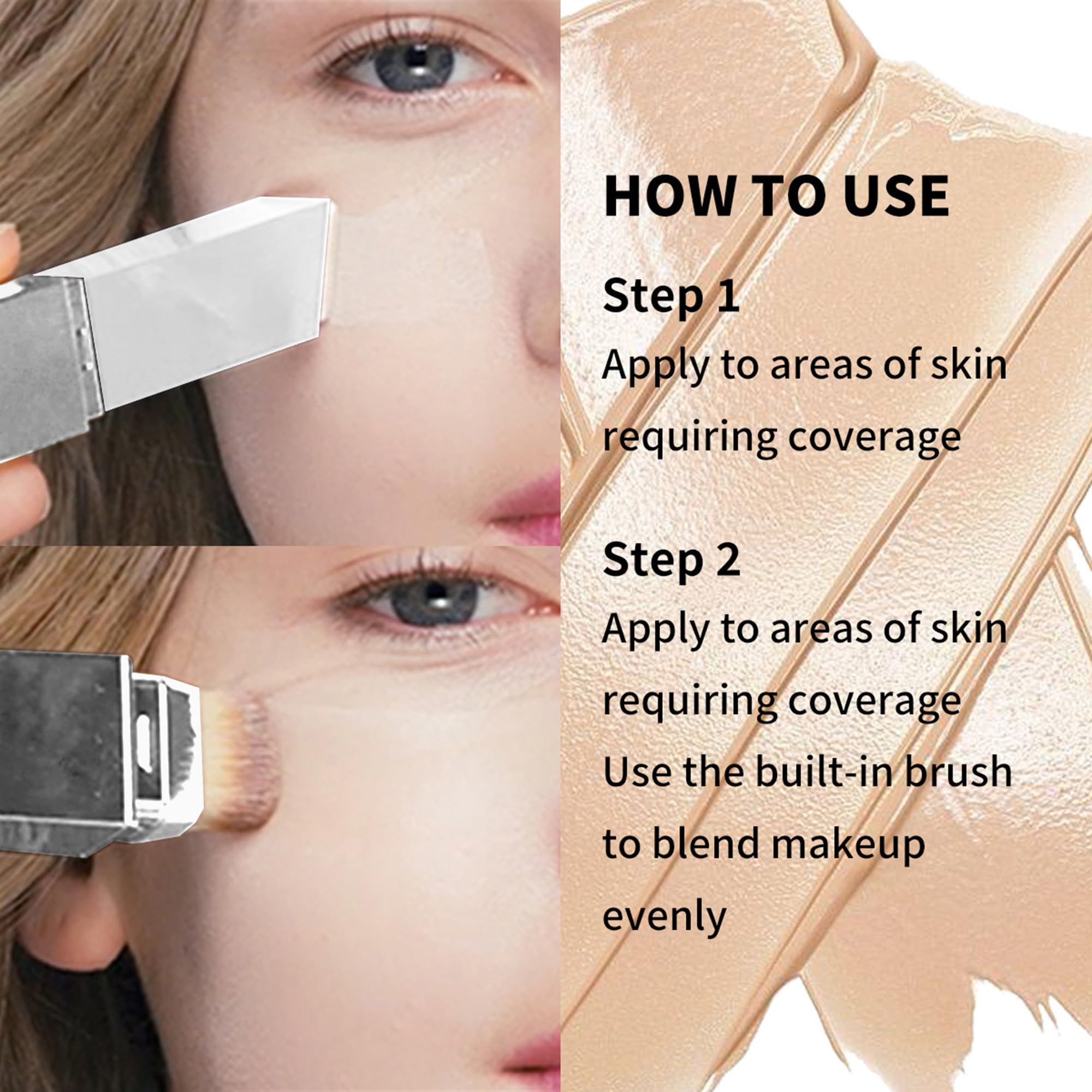SURORAIN Blanc Cover Cream Stick V White: doble extremo para aplicación controlada