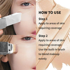 SURORAIN Blanc Cover Cream Stick V White: doble extremo para aplicación controlada