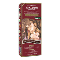 Surya Brasil Crema Henna Marrón Oscuro en envase, color profundo y cobertura suave