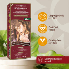 Surya Brasil Crema Henna Marrón Oscuro textura cremosa facilita aplicación