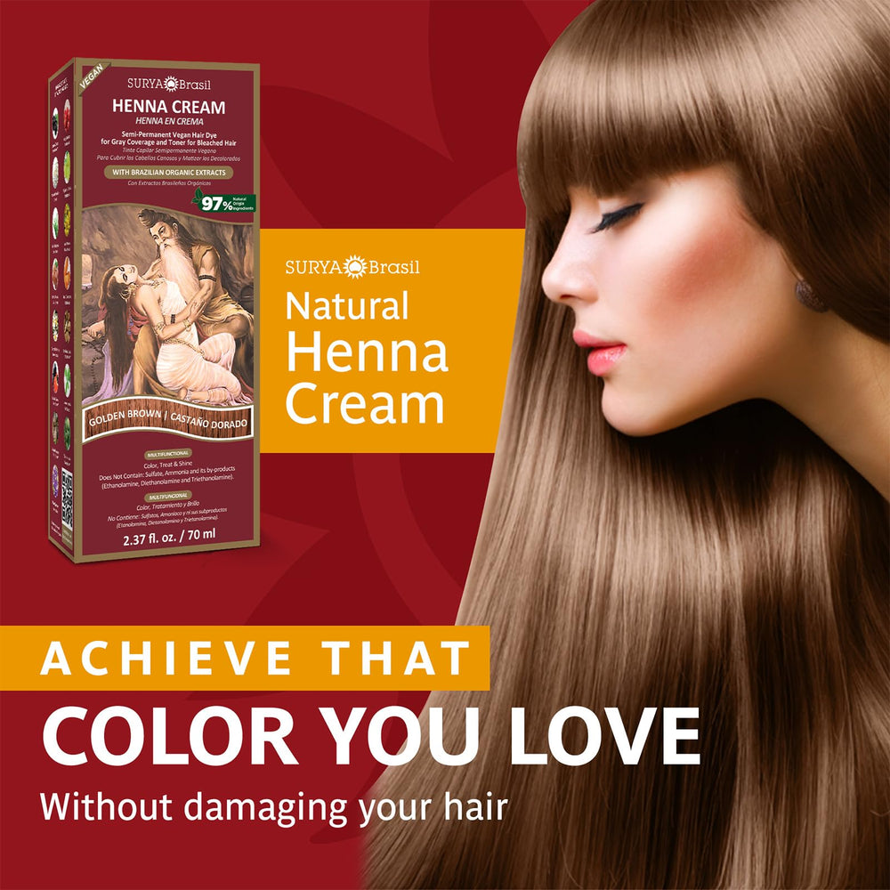 Surya Brasil Henna Cream - envase 70 ml: producto compacto y fácil de almacenar