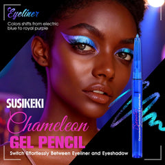 SUSIKEKI brillo metalico duocromo azul-purpura para efecto deslumbrante