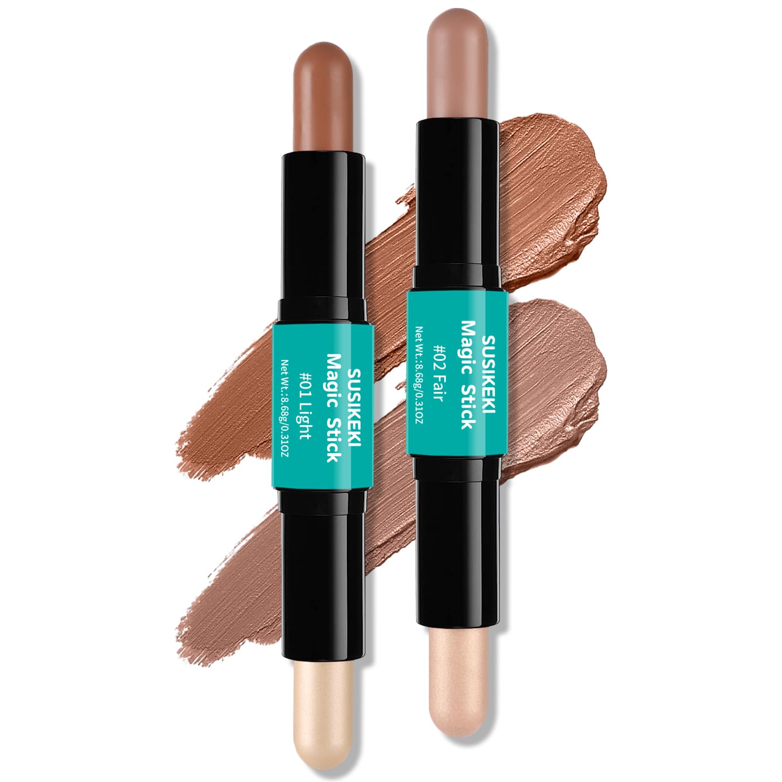 SUSIKEKI Contour Stick con doble punta y empaque frontal para retoques rápidos.