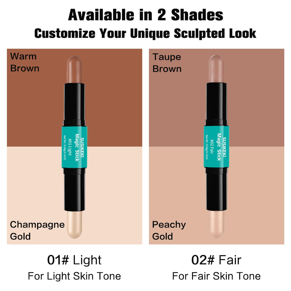 SUSIKEKI Contour Stick tono iluminador 02 para realce sutil.