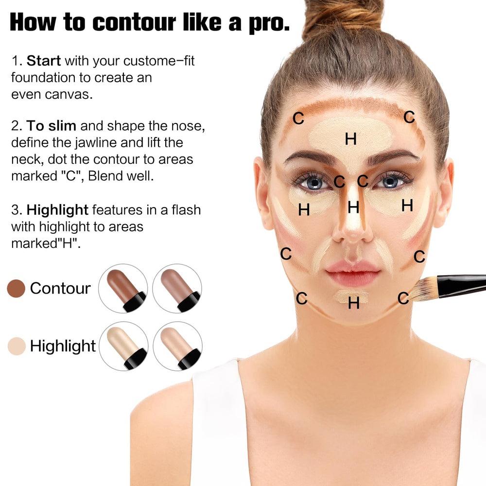 SUSIKEKI Contour Stick usado en cuello y escote para armonía del contorno.