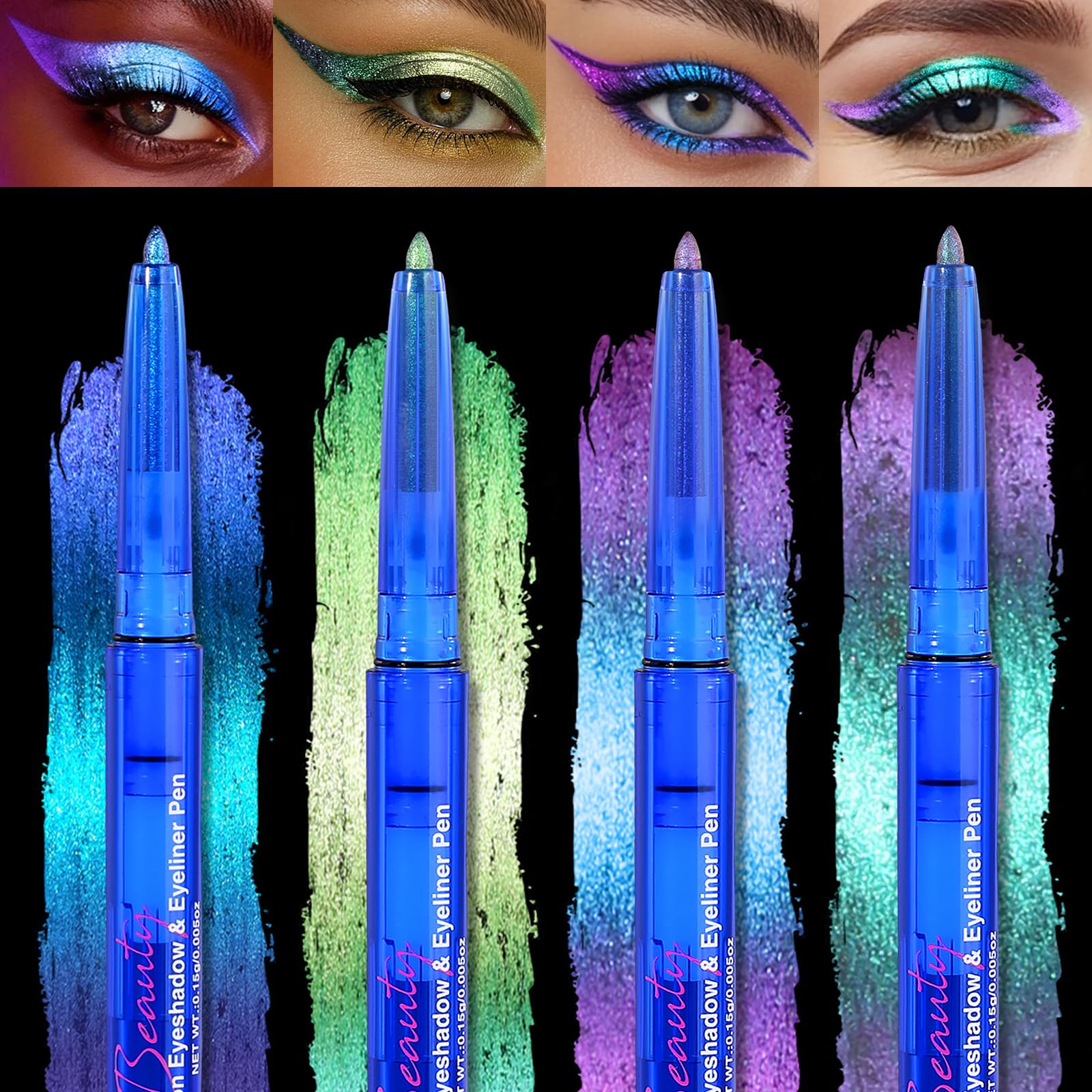 SUSIKEKI lapiz gel camaleon metalico, delineado preciso y cambio cromatico.