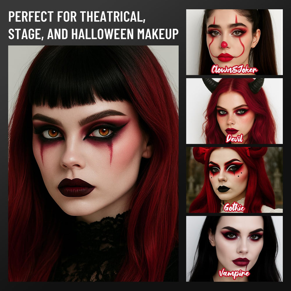 SUSIKEKI look Halloween y cosplay con tonos rojo, negro y plata.