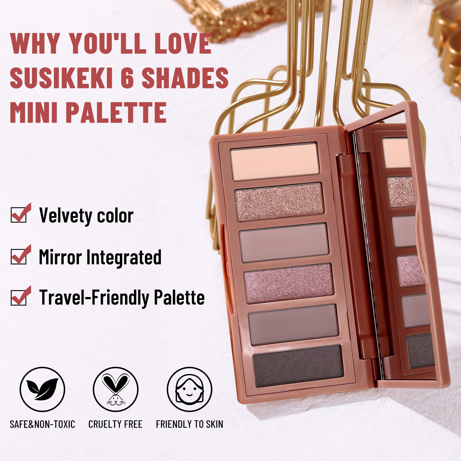 SUSIKEKI paleta mini de tamaño viaje para llevar a cualquier lugar