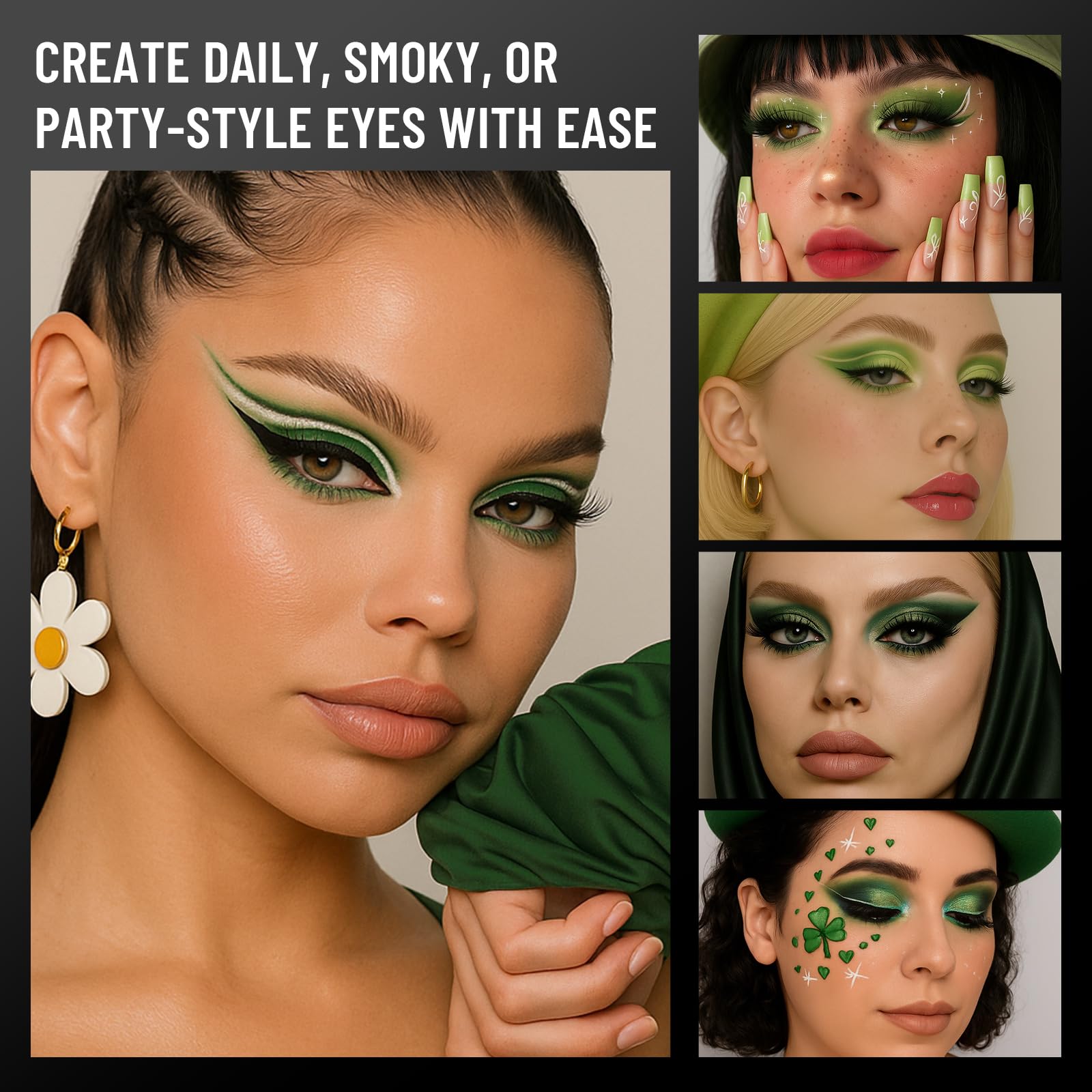 SUSIKEKI Paleta Verdes Lima-Shimmer con brillo suave