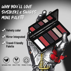 SUSIKEKI sombra roja mate para delineados nítidos y transiciones suaves.