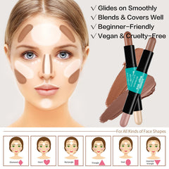 SUSIKEKI Contour Stick: perfil de nariz definido y pómulos resaltados.