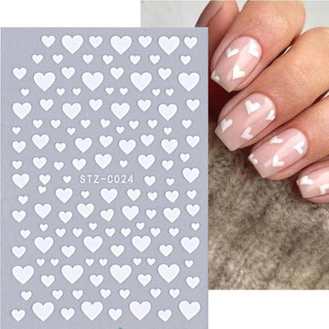 Sutaozhi Arte de uñas con corazones 3D, parche DIY para uñas creativas.