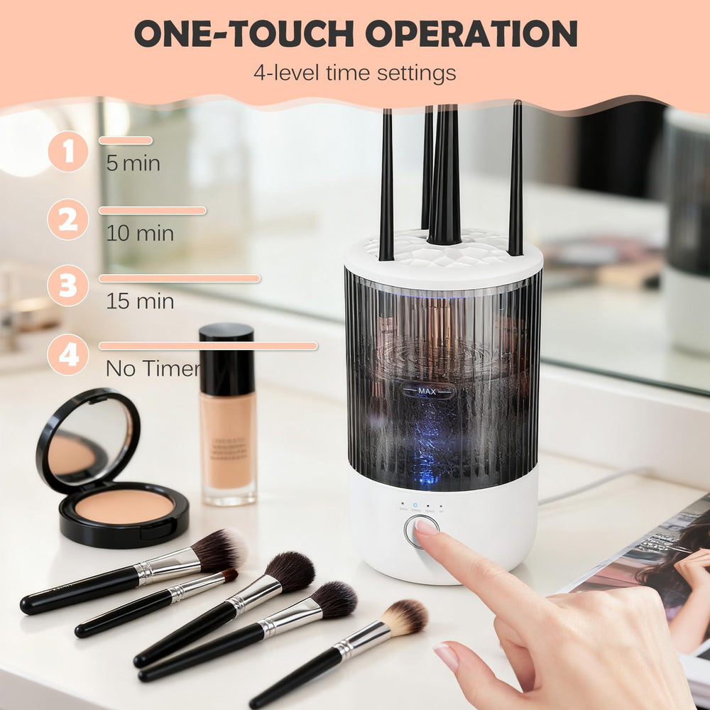 Suteng secado fácil de brochas con cubierta de silicona para mayor higiene.