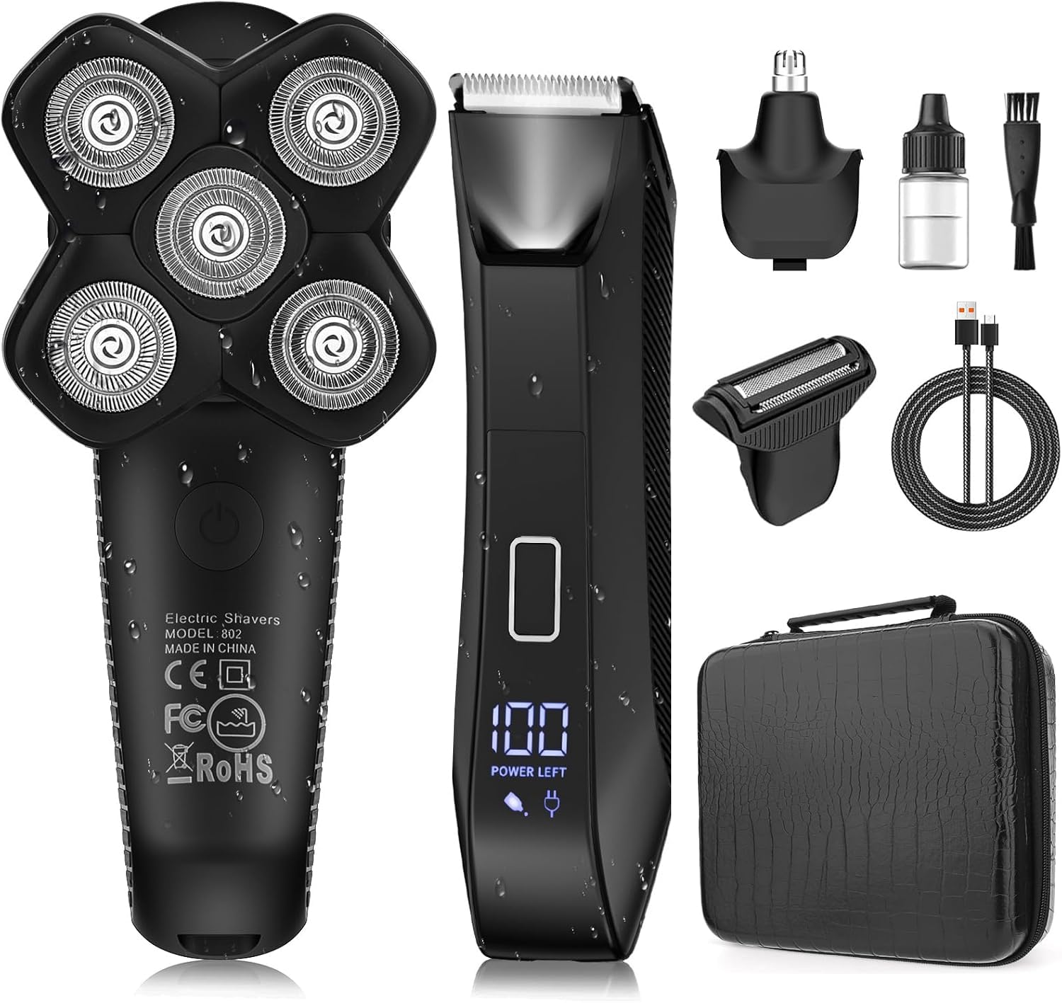 Suttik kit de cuidado corporal para hombres, conjunto completo para recortar y dar forma