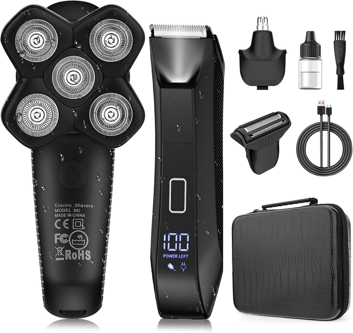 Suttik kit de cuidado corporal para hombres, conjunto completo para recortar y dar forma