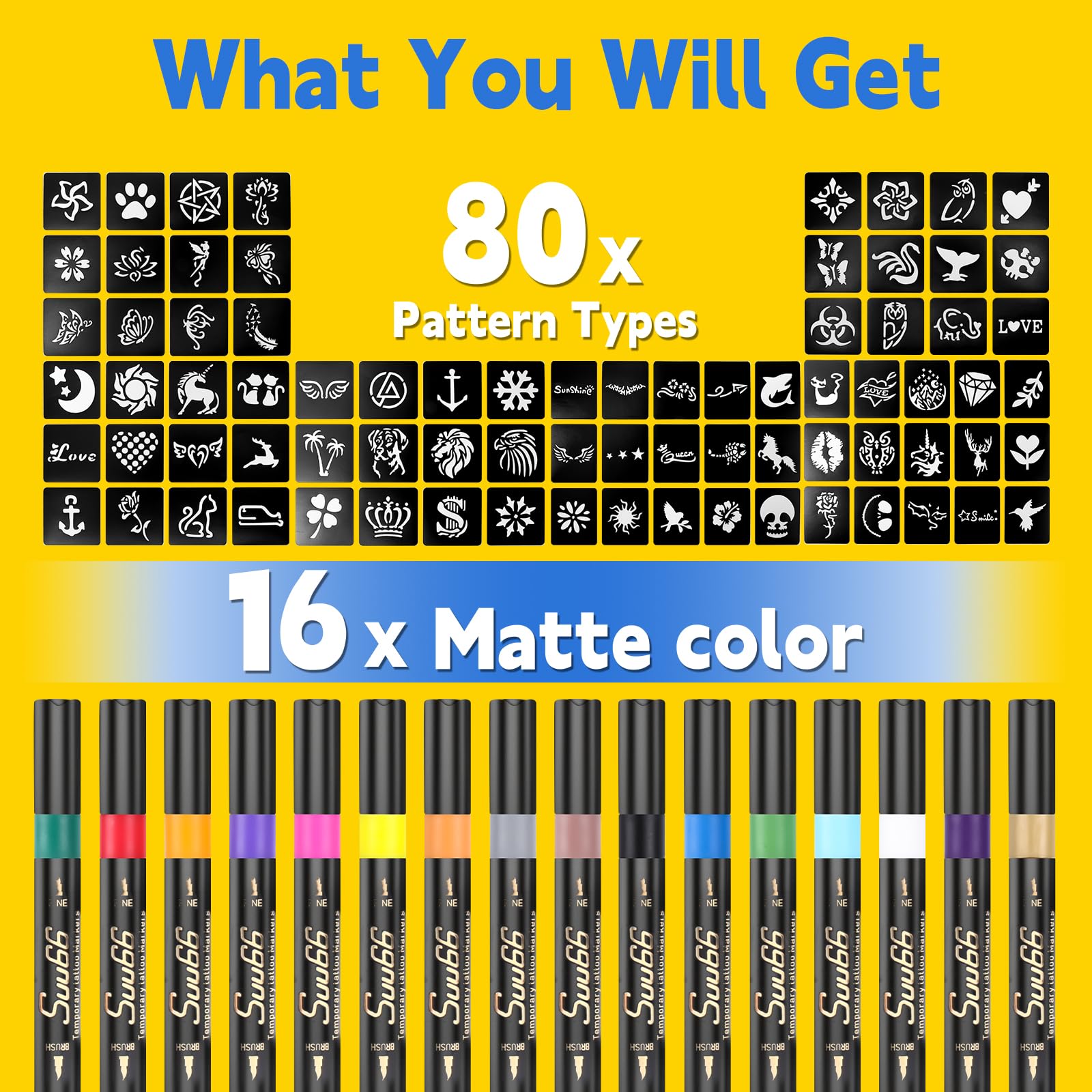 Suu66 dual-ended marker with brush tip for smooth coloring and precise outlines.
