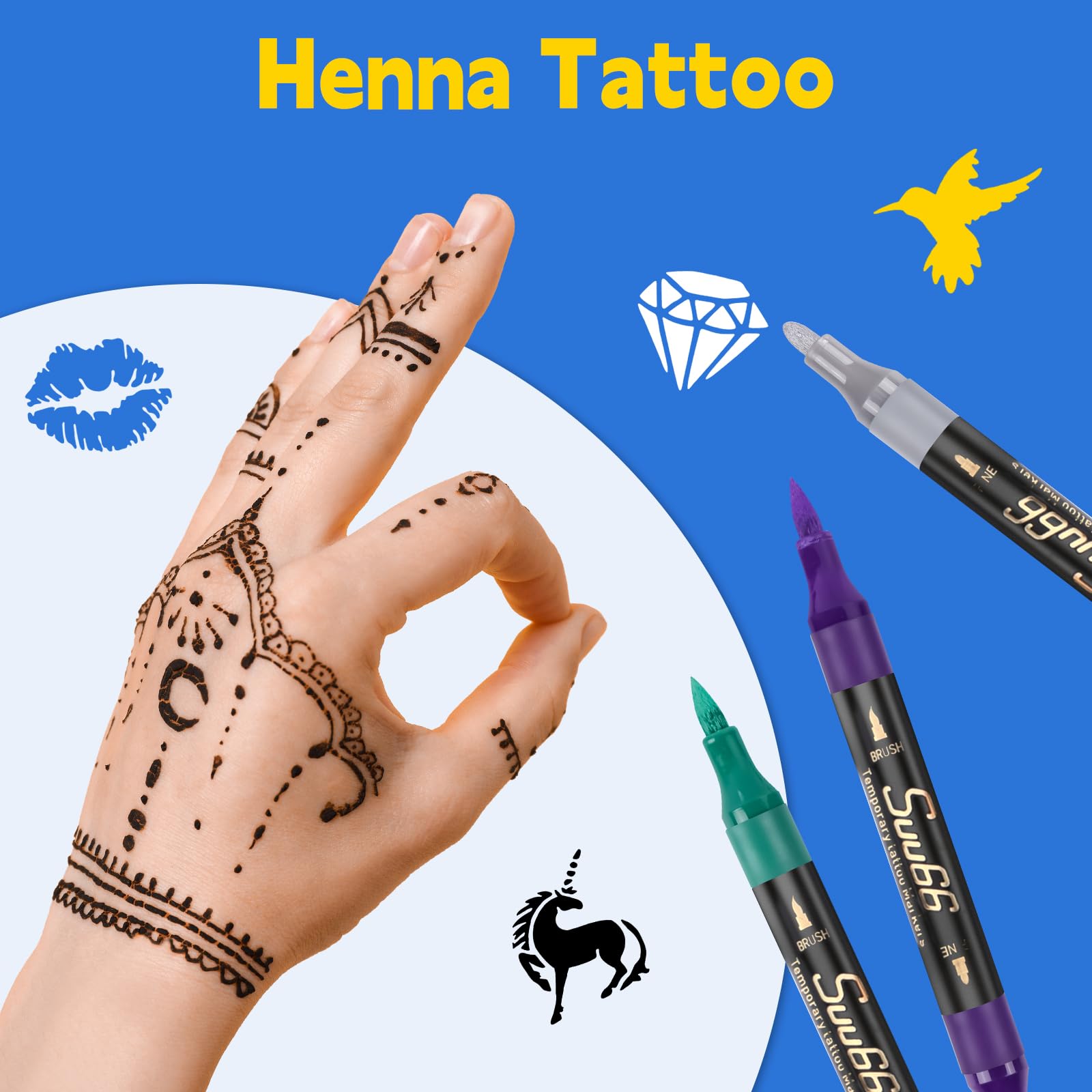Suu66 gift idea for creative minds seeking temporary body art.