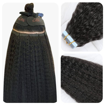 Extensiones SUYYA con cinta color 1B para volumen natural.