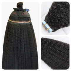 Extensiones SUYYA con cinta color 1B para volumen natural.