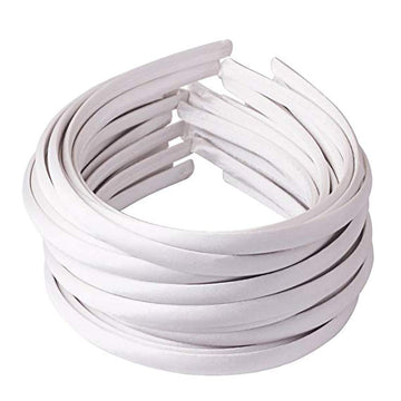 Diadema plana blanca de Suyegirl 1 cm ideal para sujetar el cabello.