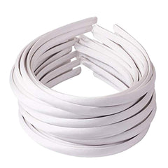 Diadema plana blanca de Suyegirl 1 cm ideal para sujetar el cabello.