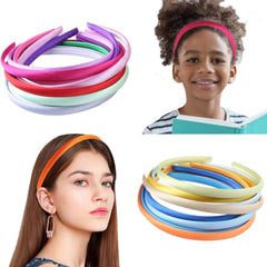 Suyegirl diadema satinada 1 cm, colores vibrantes para combinar estilos.
