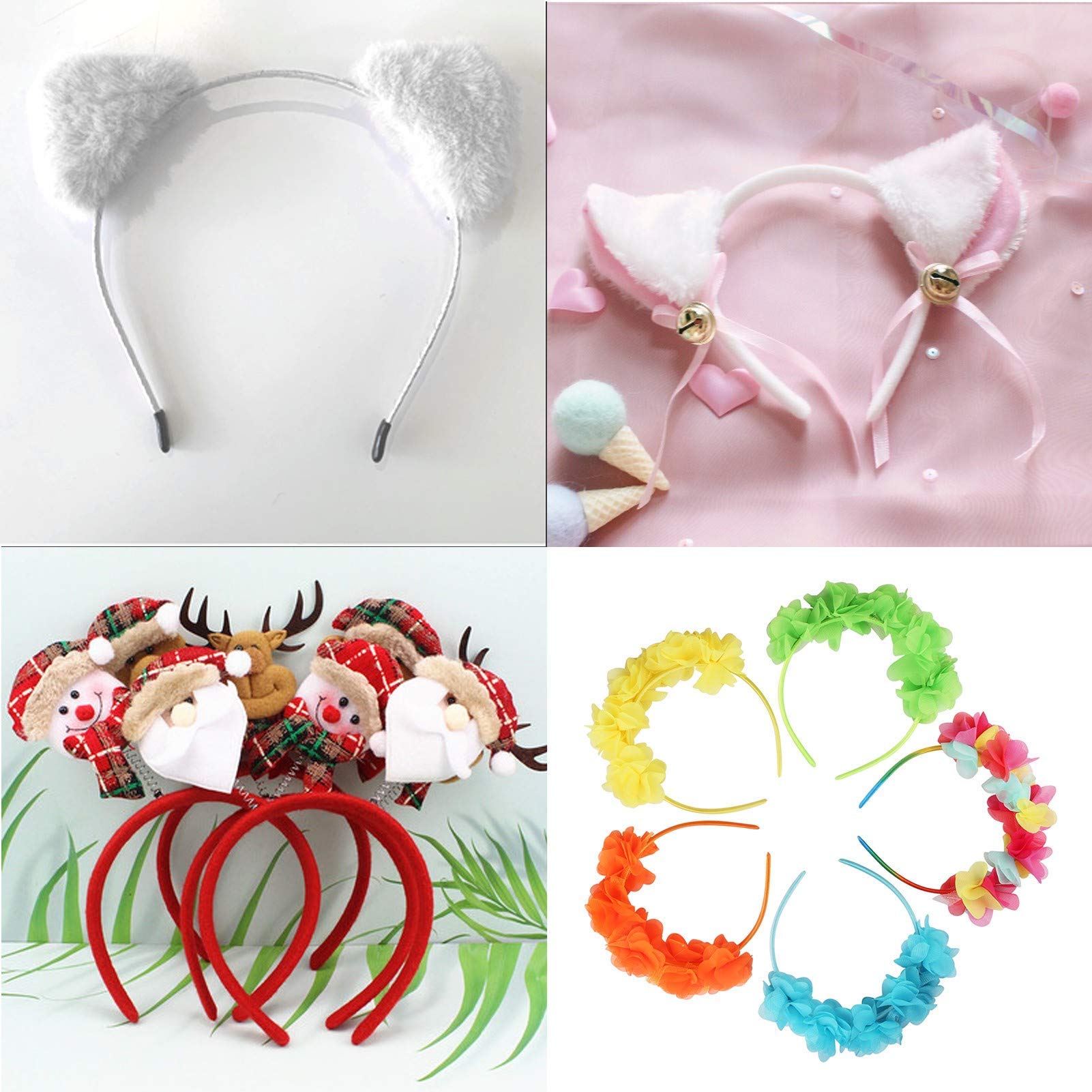 Suyegirl diadema satinada 1 cm, guía de manualidades para adornos.