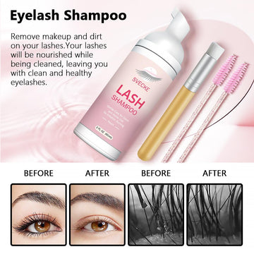 SVECKE Lash Shampoo Kit dispensador de presión para minimizar residuos.