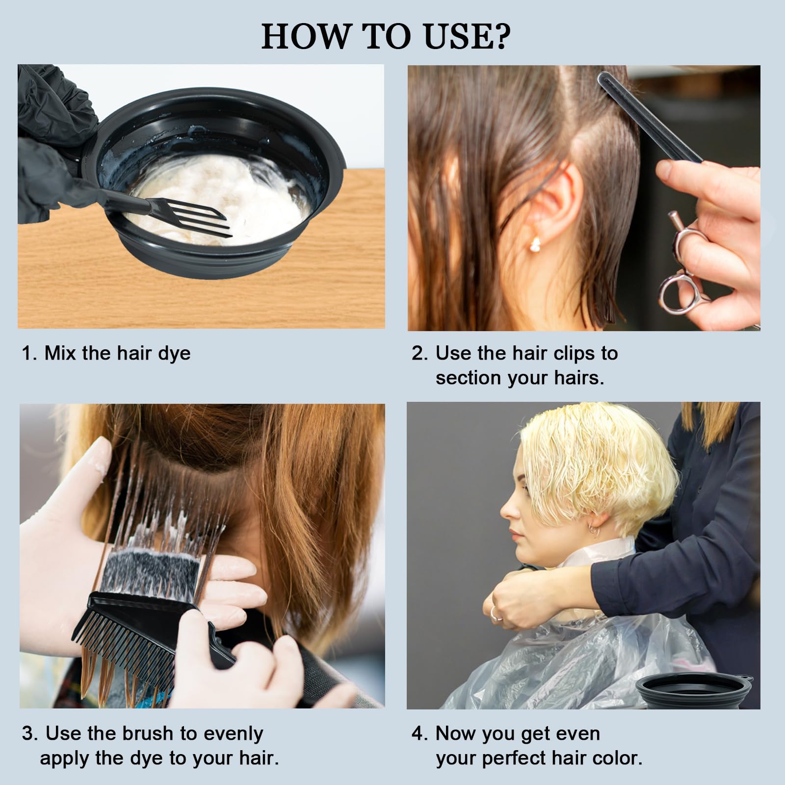 Svjetiq pinzas cabello sujetan accesorios y control durante aplicación