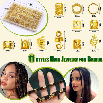 SVNMU clip espiral dorado para trenzas, fijación suave y rápida.