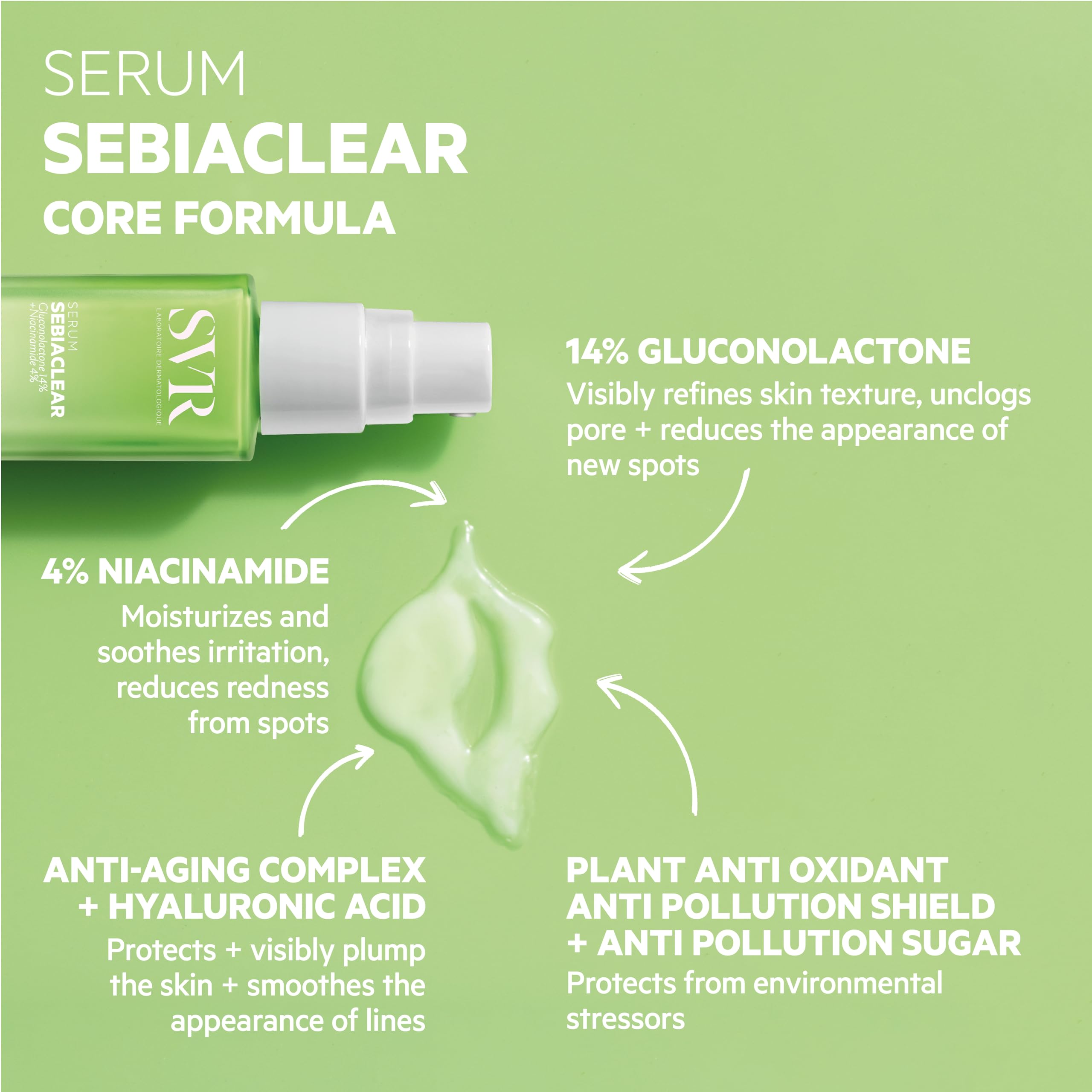 Application du matin SVR Sebiaclear, routine anti-brillance et peau lisse.