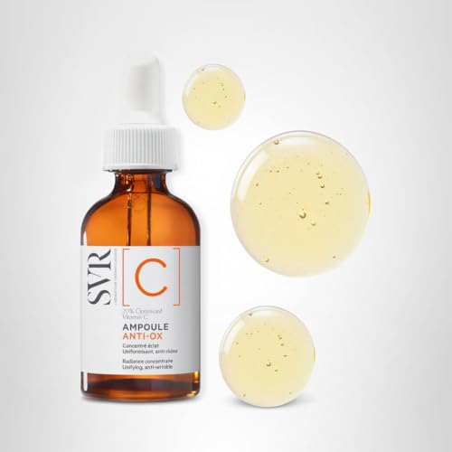 SVR suero de vitamina C, radiancia mejorada y tono uniforme.