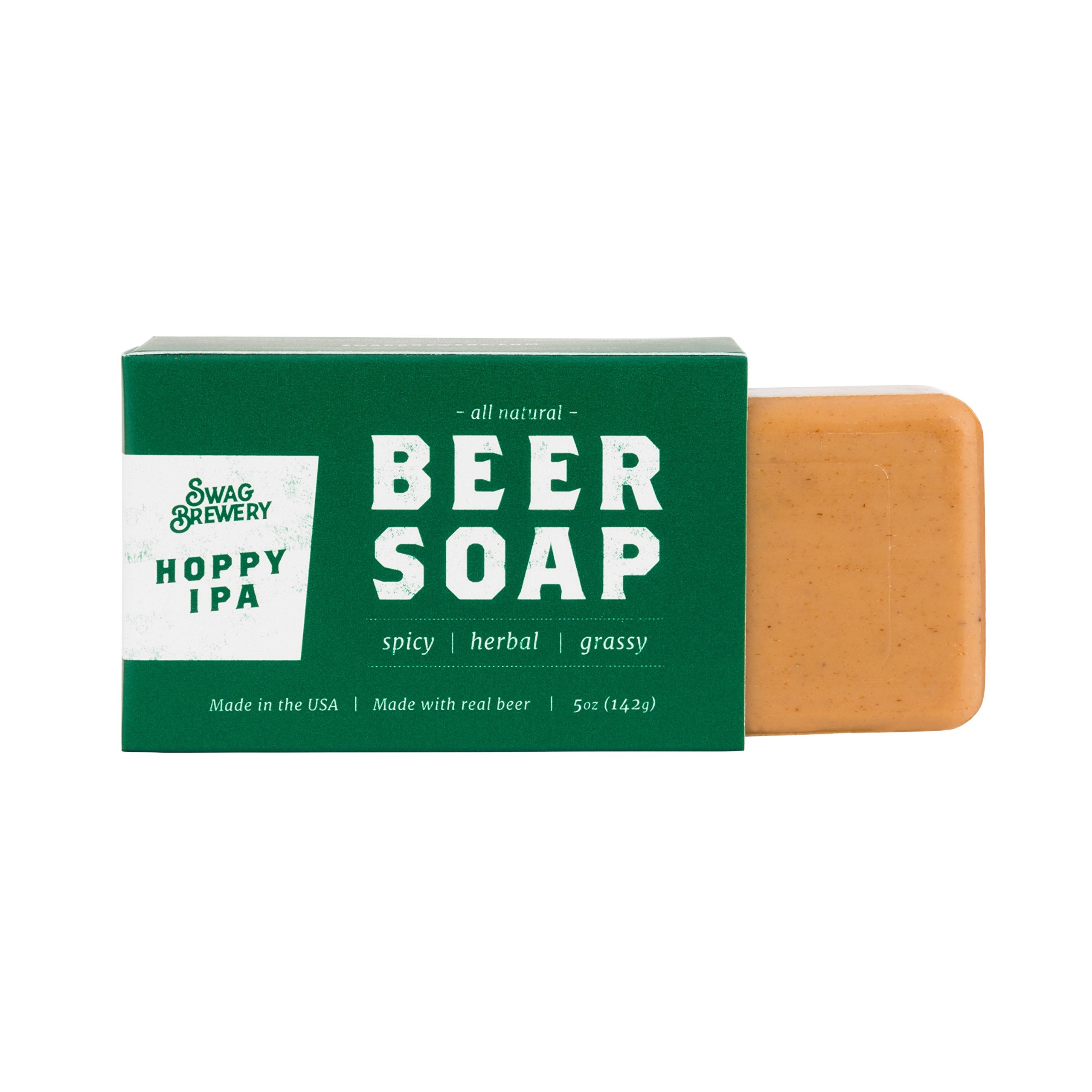 Swag Brewery Jabón de Cerveza IPA - barra suave para ducha con aroma refrescante