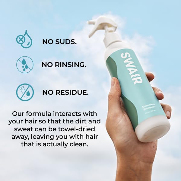 SWAIR Showerless Shampoo cabello teñido tratado seguro