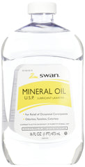 Swan Aceite Mineral 16 onzas, botella, hidratación suave para piel y uñas.