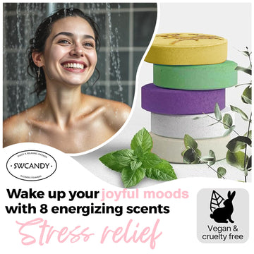 SWCANDY tabletas aromaticas para ducha, fragancias frutales de larga duración