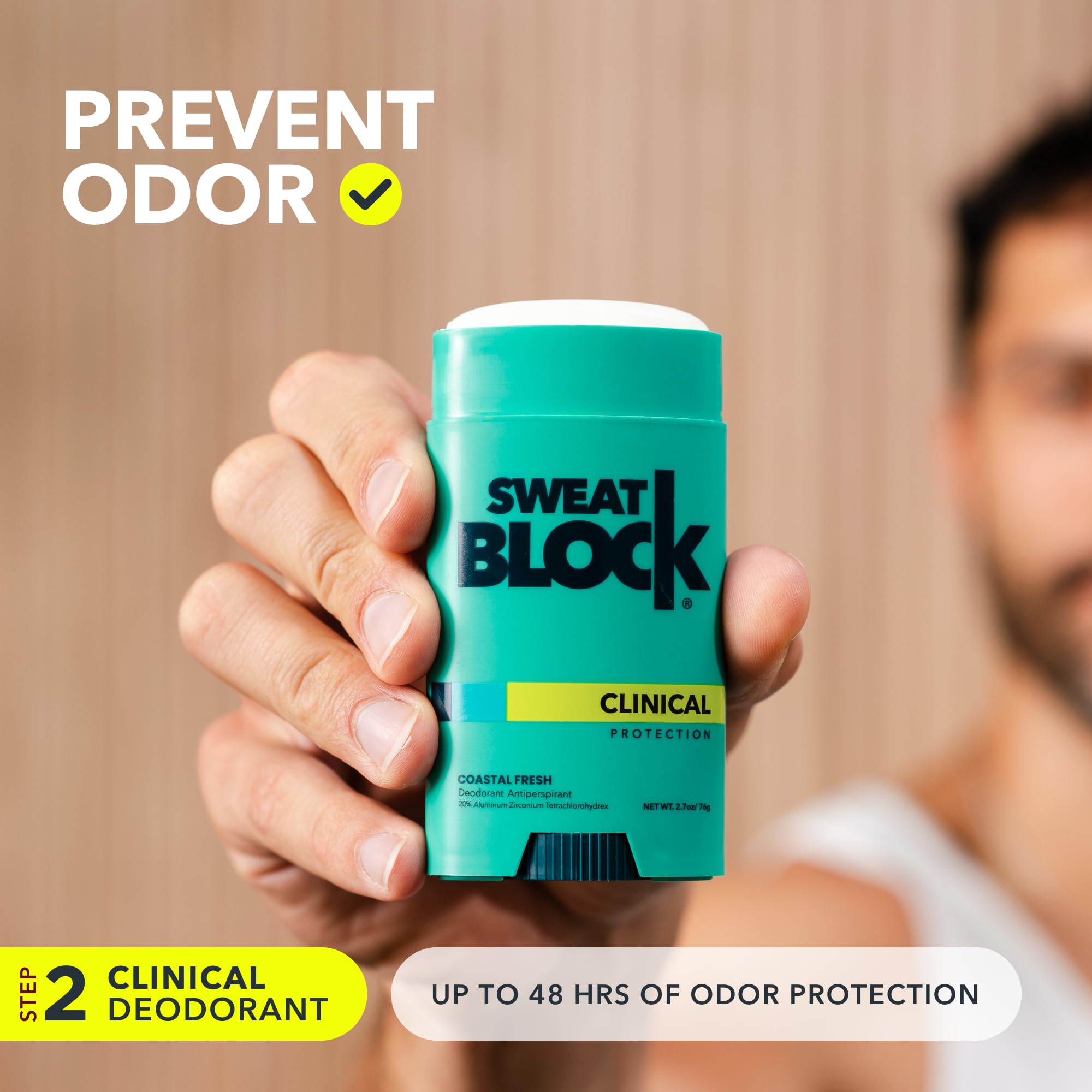 SweatBlock desodorante clínico: aplicación matutina para frescura diaria