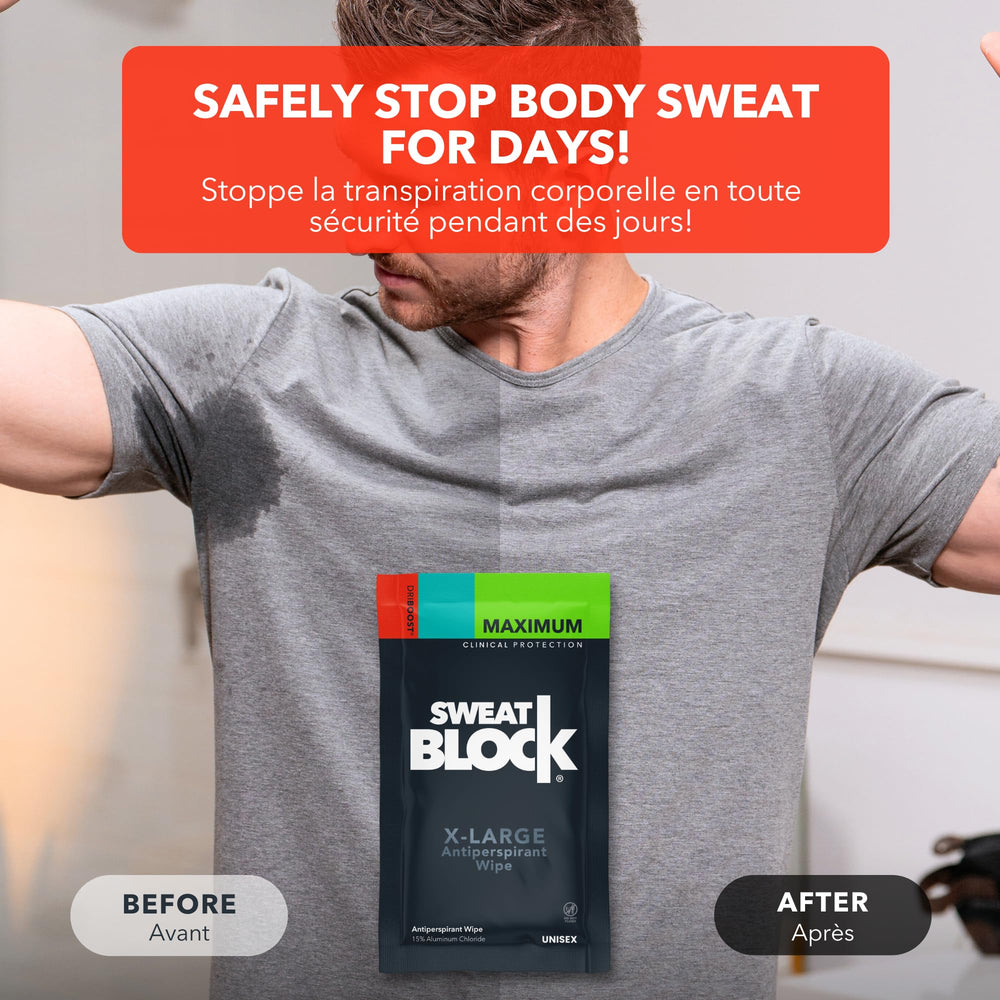 Aplicación nocturna de SweatBlock para un día seco.