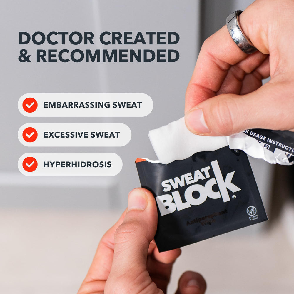 Détail des ingrédients purs SweatBlock pour une utilisation sûre et agréable.