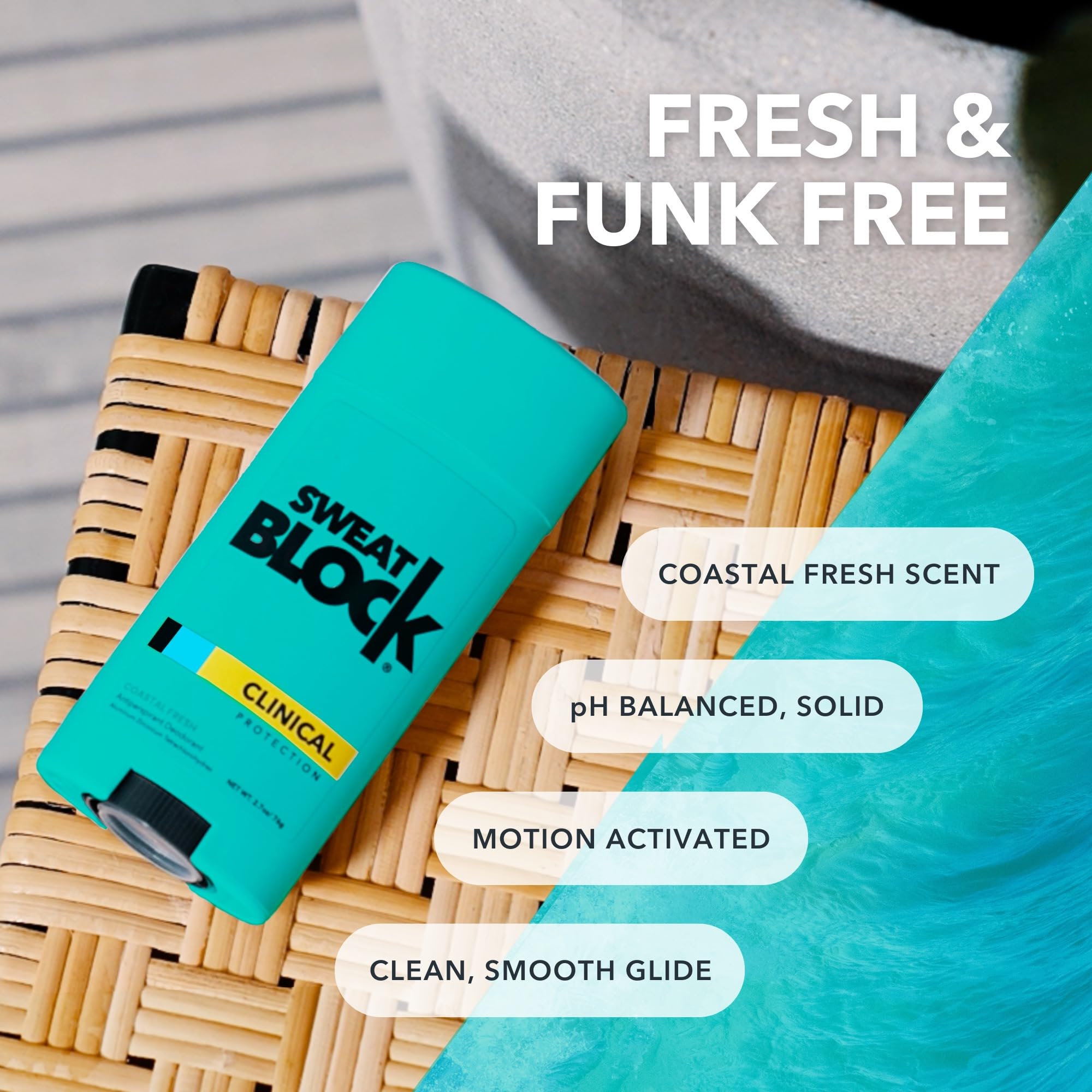SweatBlock: presentación del kit dual para manejo de sudor y olor.