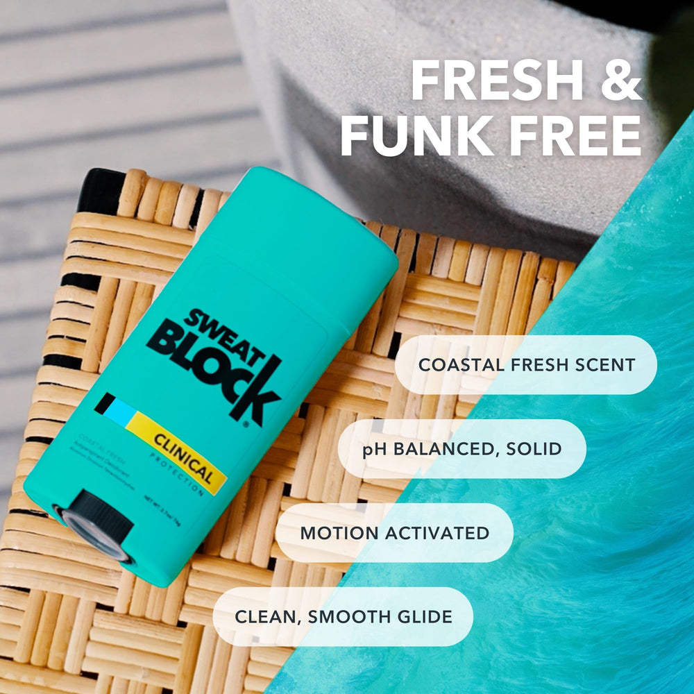 SweatBlock: presentación del kit dual para manejo de sudor y olor.