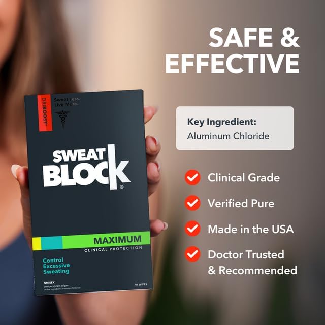 SweatBlock: protección de hasta 7 días por toallita, comodidad diaria.